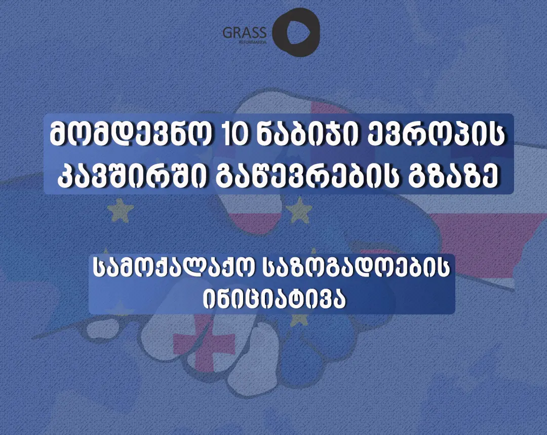 მომდევნო 10 ნაბიჯი ევროპის კავშირში გაწევრების გზაზე  (სამოქალაქო საზო
