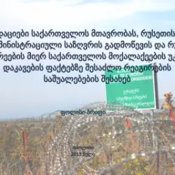 რეკომენდაციები საქართველოს მთავრობას, რუსეთის მხრიდან ადმინისტრაციული 